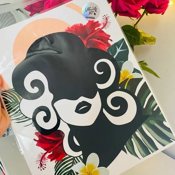 Modern Wall Art Print Tropical Woman Unframed - Picture 16 of 16